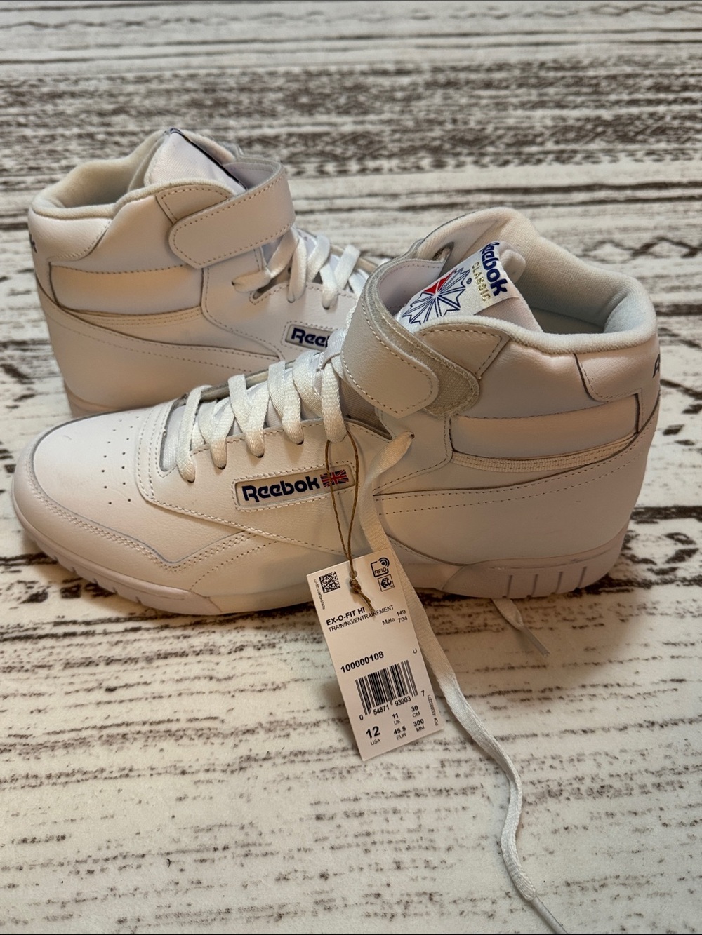 Reebok Men’s White High-Top Sneakers - NWT